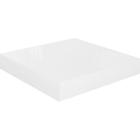 Étagère murale，Étagère flottante Blanc brillant 23x23,5x3,8 cm MDF CFW26237 (1/5)
