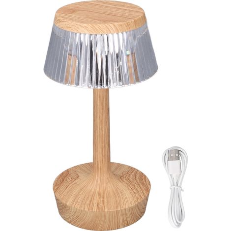 Lampe de table sans fil, 3 couleurs, intensité variable en continu, batterie rechargeable 1500 mAh, lampe de bureau LED tactile avec veilleuse pour terrasse, camping, restaurant et maison (1/5)