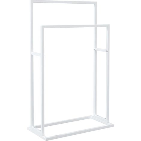 Portasciugamani Autoportante Bianco 48x24x78,5 cm in Ferro vidaXL
