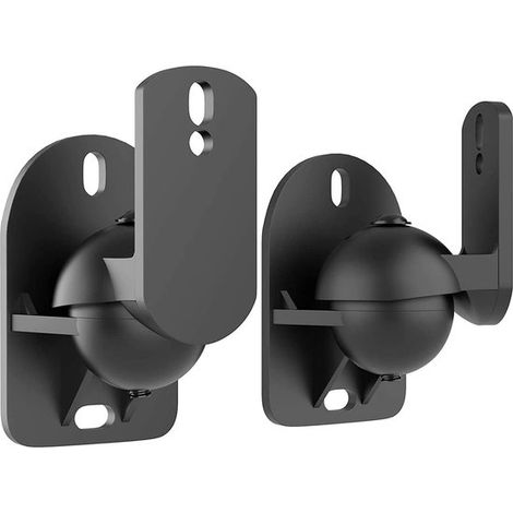 2 soportes de pared universales negros para altavoces - Soportes para sistemas de audio (1/5)