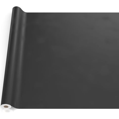 Nappe en Toile cirée, Lavable, pour Table de Jardin, extérieur et intérieur, Bord coupé, Noire, 220 x 140 cm (1/5)