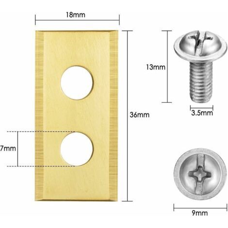 NALOOKAMIC Lot de 45 lames en titane de rechange pour tondeuse robot Worx Landroid - Lames en titane de 1 mm de qualité supérieure et vis Dacromet améliorées