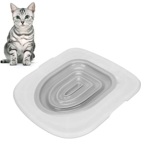 Entraîneur de litière pour Chat Kit d'entraînement pour Toilettes Système d'entraînement de litière réutilisable (1/4)