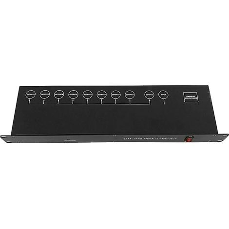 Amplificador de señal DMX512, divisor de 8 canales, rendimiento fiable, 19 x 15 W FC (1/2)