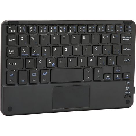 Clavier sans fil 7 pouces ultra-mince, étanche à l'eau et à la poussière, économe en énergie et portable, avec pavé tactile pour Windows