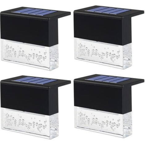Vtizikl lumières de jardin lumières solaires, lampes murales à énergie solaire imperméable, lampe de pont solaire à LED, étage d'escalier, lampe de clôture de jardin, lumière solaire LED (1/5)