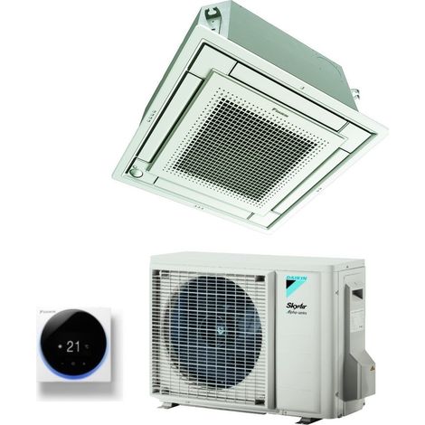 Daikin Fully Flat 18000 BTU FFA50A + RZAG50A R-32 Wi-Fi Optional Cassette Air Conditioner with Wire Control and Grill Included R-32,Madoka Wire Control White BRC1H52W,Italy 2+2