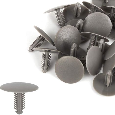 Rivets Plastique Gris 30pcs pour Voiture Diamètre 5mm (1/5)