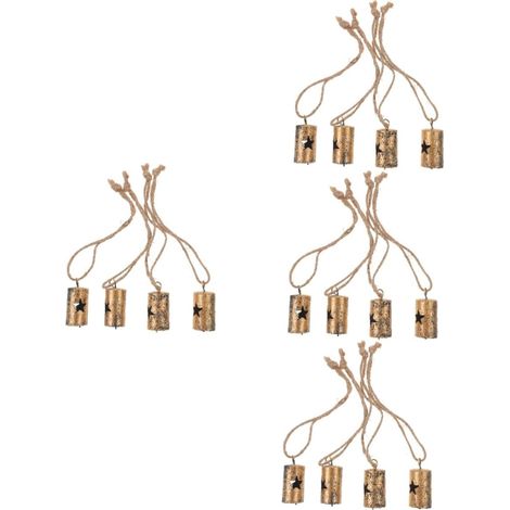 4 Ensembles Cloche Vintage pour Décoration De Noël Grelots À Suspendre pour Bricolage Et Créations Artisanales 4 Pièces 4 (1/5)