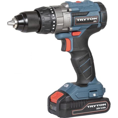 Tryton Modelo profesional taladro atornillador inalámbrico negro