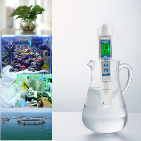 Testeur de qualité d'eau portable 3 en 1, stylo numérique pH EC TEMP, analyseur d'acidité et appareil de mesure professionnel