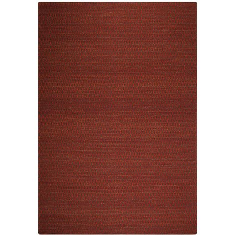Tapis kilim fait main en laine 200x300 rouge rectangle motif faux uni LOOK 609 (1/4)