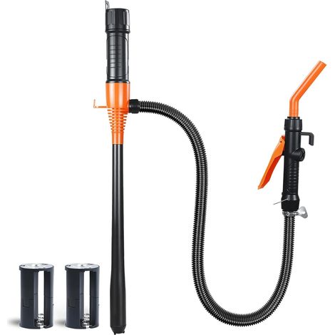 Pompe de Transfert de Carburant Electrique, Pompe à Siphon Portable 2.4GPM sur Batterie, pour Essence, Diesel, Huile, Eau, pour Voitures, Bateaux, Camping-Car, Tondeuse (1/5)