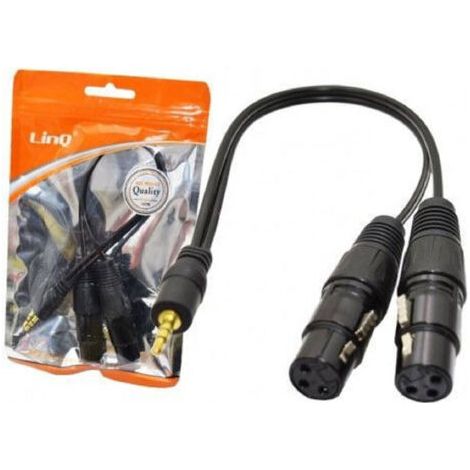 Jack 3.5 Mm Stereo 2 Xlr Femmina 30cm Kl-9252