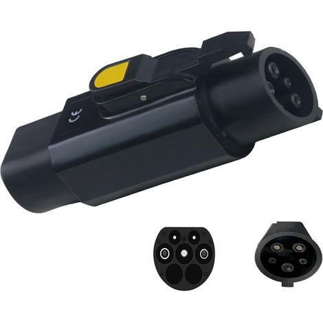 Applicable EV Câble de charge de voiture adaptateur de chargeur de voiture type 2 vers type 1, adaptateur de charge EV, max 32 A, câble de charge EV type 2 ou chargeur vers convertisseur de véhicule é (1/5)