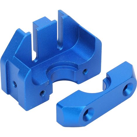 Support en aluminium anodisé bleu métal pour extrudeur CR-10, bloc de montage robuste, pièce imprimante 3D, kit fixation CNC, remplacement haute précision. (1/5)