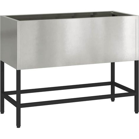 Maison Exclusive - Vaso da Giardino Rialzato Argento 60 x 26 x 45 cm