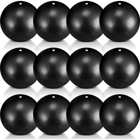 Beyamis Ensemble de 12 ballons d'équilibre pour le yoga et le Pilates, motif fraise, noir, 25 cm
