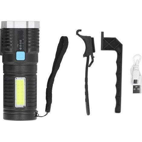 lampe torche rechargeable-USBCharge-800 mAhBatterie-4Types de modes (1/5)