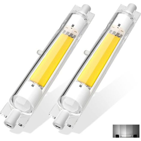Ampoule LED R7s R7S LED 118mm Dimmable 13W Blanc Chaud 3000K Sans Scintillement, Linéaire Ampoule LED R7S 118mm Remplacer Lampe Halogène J118 200W, 2000LM, 360 Degrés R7S COB LED Tubes pour p (1/5)