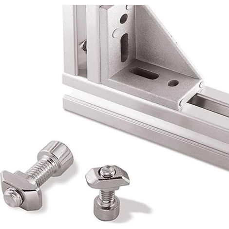 100 Stück T-Muttern nach europäischer Norm 45T M8 mit Gewinde für Aluminiumprofile (1/5)