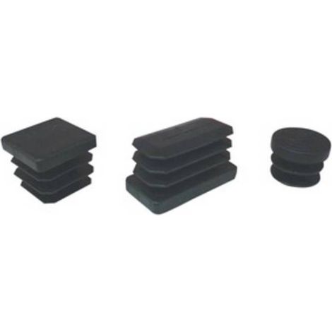 500 x PUNTALE ALETTATO TONDO 20 MM PLASTICA NERO