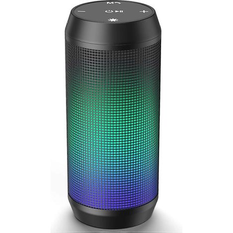 Enceinte Bluetooth portable avec lecteur LED et fonction mains libres pour téléphone portable et PC, compatible Micro SD et USB (1/4)