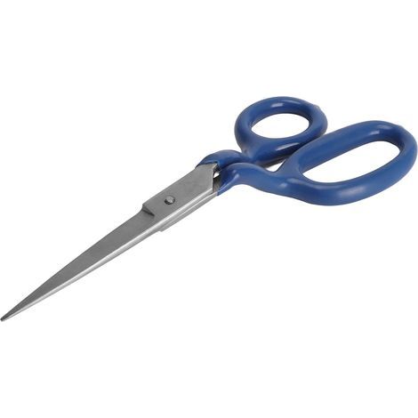 Ciseaux à tapis bleus 7,1 po Lame en acier inoxydable Manche ergonomique courbé pour couture tricot découpe (1/5)