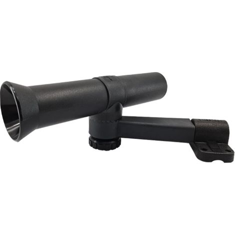Universelle Wandhalterung für schwarze Nylon-Angelruten, ideal für Boote und Wohnmobile.