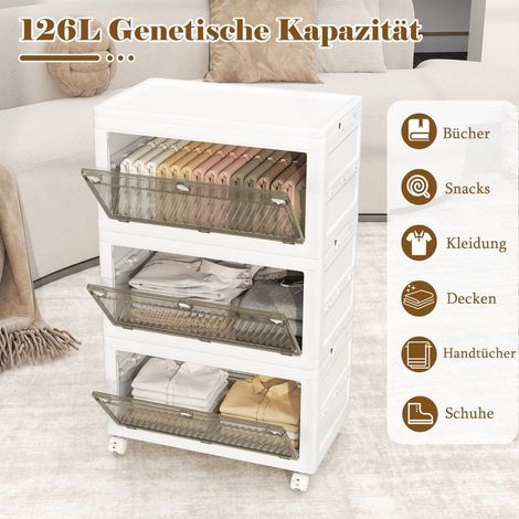 Faltbare aufbewahrungsbox mit deckel 126 l168 l rader