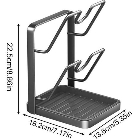 REPOSE USTENSILES Support couvercle pendant la cuisson Support rangement pour couvercle casserole cuisine Supports REPOSE COUVERTS (1/5)