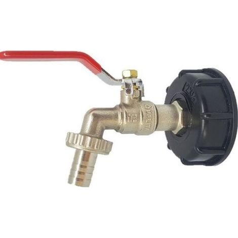 Adaptateur De Robinet De Vidange - Laiton Chromé - Filetage S60x6 - Sortie 15 mm - Pour Réservoir IBC - 1 Pièce (1/3)