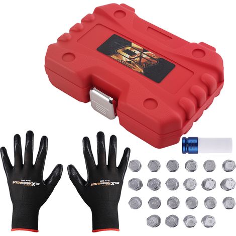 Locking Wheel Bolt Nut Removal Kit Security Key Tool Fit Vw Audi Seat Skoda (1/5)