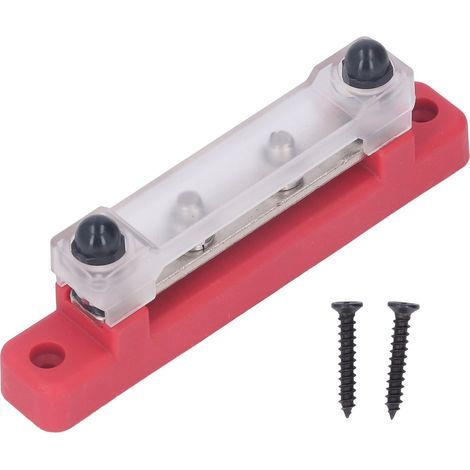 Bloc de distribution de puissance 12‑48V 150A 4 bornes pour voiture camion camping-car bateau rouge