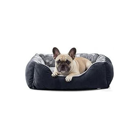 Panier Chien Petit Taille, Lit Chien Lavable, 51x48x18cm Panier pour Chien Doux et Confortable, Panier pour Chat Antidérapant, Rembourrage Épais pour Petits Chiens et Chats (1/5)