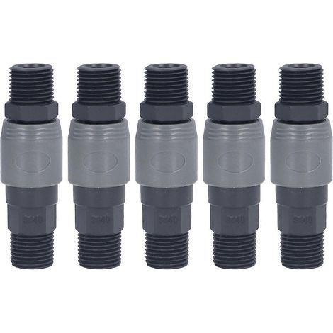 5er-Set selbstverriegelnde Schnellkupplungen Typ C für Schlauchanschlüsse an Maschinen und Elektronik (SM+PM-40)
