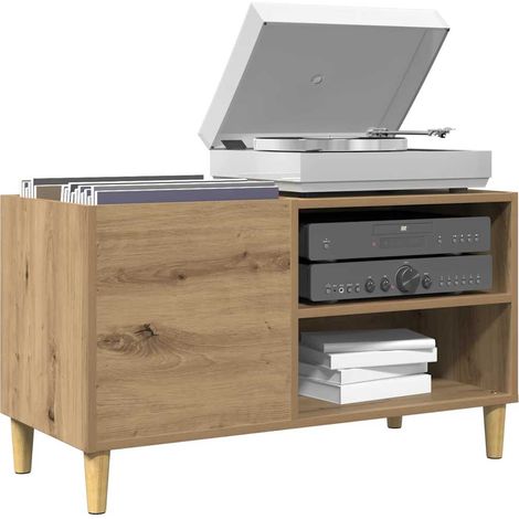 vidaXL Mobile Porta Dischi Rovere Artigianale 84,5x38x48cm