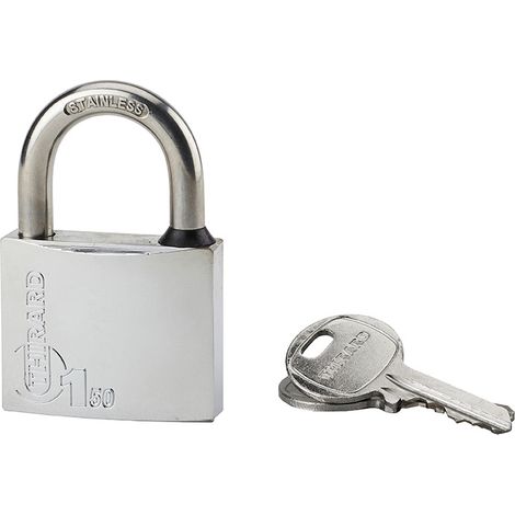 THIRARD - Cadenas à clé Type 1, laiton, extérieur, anse inox, 50mm, 2 clés - THIRARD