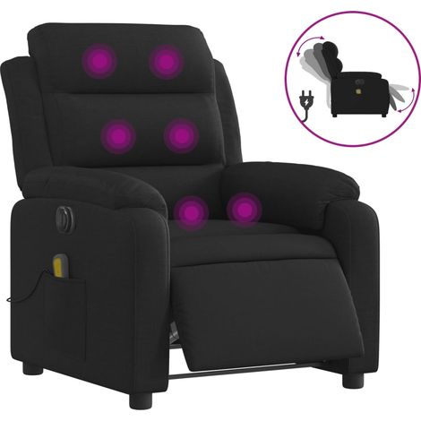 Maison Exclusive - Massagesessel Elektrisch Schwarz Stoff (1/5)