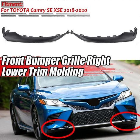 Moulure de pare-chocs avant inférieure noire pour Toyota Camry SE/XSE 2018-2020 (1/5)