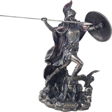 Statuette Athéna en résine aspect bronze