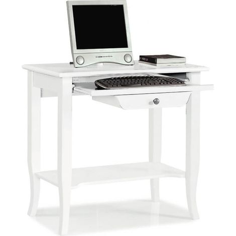 Scrivania in legno con pianetto estraibile  Colori mobili tempesta: Bianco opaco