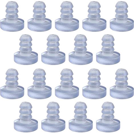 100 butées murales pour canapé, 5 mm, caoutchouc, transparent (1/5)