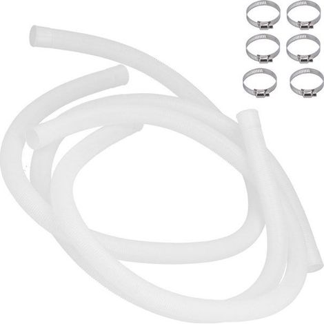 Remplacement de tuyau de piscine, anti-fuite, avec pinces métalliques, pour piscines latérales souples hors sol de 330GPH à 1000GPH (1/4)