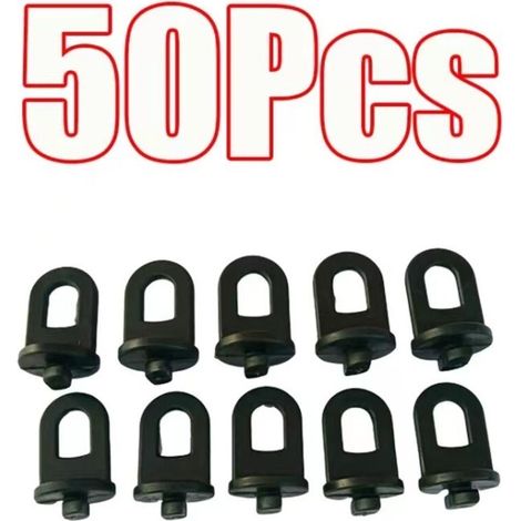 Paquete de 50 clips de fijación de plástico para abrazaderas Crezuo