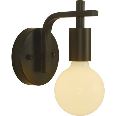 Applique Murale Industrielle Vintage E27 Métal Lampe Murale Noir (1/5)