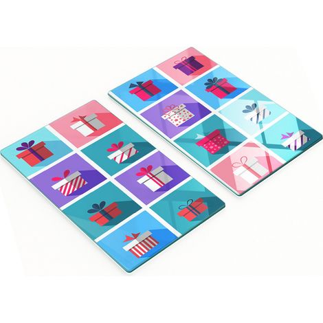 Tableros decorativos multifuncionales de vidrio templado para regalos, 2x30x52 cm