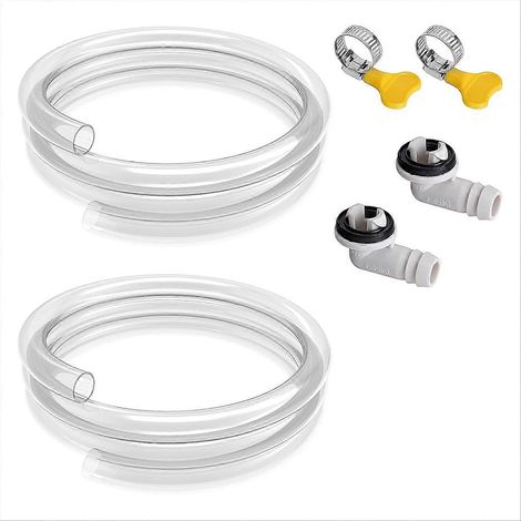 Lot de 2 air Conditioner tuyau de vidange - 3 Ft portable anti-fuite AC tuyau de vidange kit - universel AC Drain tuyau de rechange (1/5)