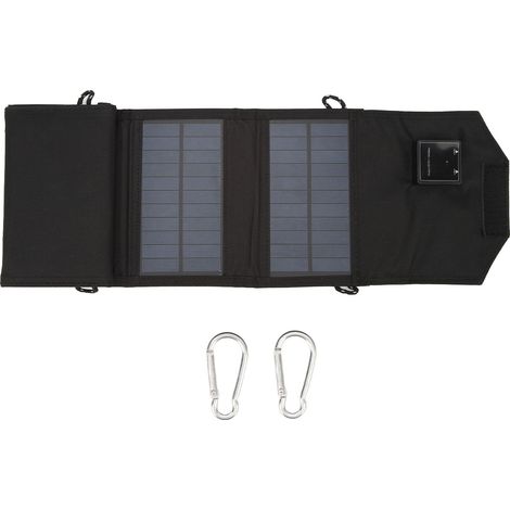 Ortviai Panneau Solaire Pliable 12 W avec 2 Ports USB – Chargeur Portable Étanche et Résistant à la Chaleur pour Ordinateur Portable (1/5)
