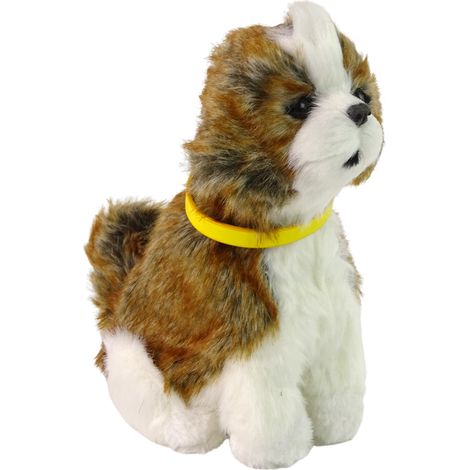 Peluche interattivo a forma di cane Shih Tzu che abbaia e muove la coda (1/2)